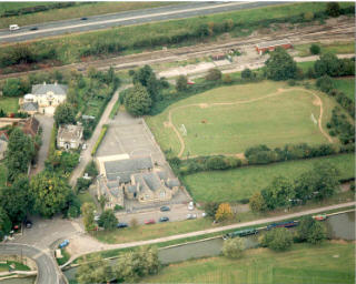 Ariel view of Bathampton Primary School and Canal